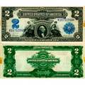 Silver certificates two series of 1899 200 napiermcclung fr 253 vf 30 and a 100 speelmanwhite fr 236 f 12