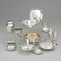 American silver holloware 19002005 tb starr tea caddy gorham basket bowl pierced candy dish 2 shell form dishes 4 lunt mint dishes frank whiting sugar and cream pitcher locklin salt an