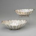 Two silver bowls by reed  barton 20th century fluted deep oval forms on paw feet 3645 ot 9 x 12 12 x 3 68 and 7 12 x 11 x 3 38