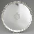 Georgian silver salver john and henry lias london 1823 reed edge central armorial crest below boars head 54 ot 15