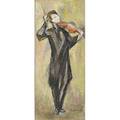 William meyerowitz american 18871981 untitled violinist oil on canvasboard framed signed 28 x 12 provenance the eileen and marvin reingold collection