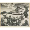 Thomas hart benton american 18891975 cradling wheat lithograph framed signed from an edition of 250 10 14 x 12 12 sight publisher associated american artists new york literature f