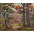 George jensen american 18781977 untitled autumnpa oil on board framed signed 18 x 22 provenance private collection los angeles