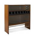 Poul heltborgbar cabinet denmark 1960steak glass plastic and chromed metalunmarked45 x 43 12 x 50 12
