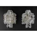 Verner pantonj luber baselpair of fun 2 tm sconces switzerland 1960scapiz shell chromed steeljluber hanging tagseach 18 x 11 x 7