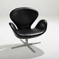 Arne jacobsenfritz hansenswan chair denmark 1960sleather aluminum chromed steelfoil label31 x 30 12 x 27