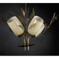Paavo tynellfourlight ceiling fixture with floral sprays finland 1950sbrass glassunmarked23 12 x 21