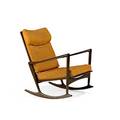 Ib kofodlarsenseligsculpted rocking chair denmark 1960sstained beech and upholsteryunmarked36 x 32 x 36