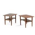 Poul jeppesenpair of teak sofa tables denmark 1960sbrandedeach 19 x 29 12 x 20