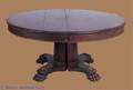 Walnut Pedestal Dining Table w Six 6 Leaves