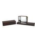Harvey probberwall mounted cabinet and shelf together with tomlinson dressing mirrorrosewood fruitwood and mirrored glassunmarkedcabinet 9 x 36 x 13 12