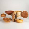 Studioseven carved and turned wood vessels mark lindquist norris white mark salwasser etc 20th call signed and datedtallest 11