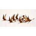 C jereartisan houseflock of seagulls brass wall sculpture los angeles 1980signed46 x 14