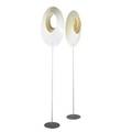 Willy peterpair of floor lamps usa 1990splastic and enameled metalunmarkedeach 77 x 15 12 x 10