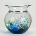 Elio raffaeliglass aquarium bowl italy ca 2000engraved signature8 x 8 14 dia
