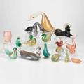 Muranofigural glass group sixteen piece ducks birds horse fish etcsome markedtallest 7 14