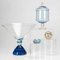 Cenedese  albarellicompote and lidded coupe together with two paperweights murano 1990scenedese pieces signed and labeledtaller 11 12 x 13 dia