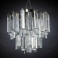 Veninifourtier chandelier with solid glass drops italy 1950sunmarkedoverall 14 x 14 dia