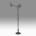 Oscar bachadjustable floor lamp new york 1920spatinated metal and bronzesignature plaque to bottomas shown 66 x 22 x 11