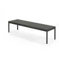 Darrell landrumavardlong coffee table 1950sslate and enameled ironpaper label15 x 60 x 17