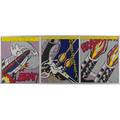 Roy lichtenstein american 19231997three offset lithographs in colorsas i opened fireframed together24 58 x 20 58 sight