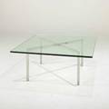 Ludwig mies van der roheknoll internationalbarcelona coffee table usa 1960schromed steel and glassstamped kp17 x 40 sq