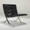 Nico zographoslounge chair usa 1960sleather and stainless steelunmarked30 x 30 x 30