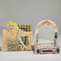 Lady k oaxmantile mosaic dressing mirror and wall plaque usa 2000sdressing mirror 33 12 x 25 x 13 plaque 31 x 31
