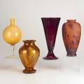 European art glassfour vessels ca1920ssome markedtallest 14