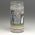 German enameled glass steinpolychrome decorated with a marriage scene 19th c7 12