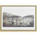 American print 20th coffset lithograph white sulfur spring greenbrier va after 1857 engraving by ed beyer framed14 12 x 20 sight