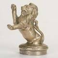 Figural bronze radiator capsilvered lion rampant aura vineit early 20th cmarked sterling bronze c new york4 x 2 12 x 4