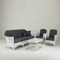 Wickerfour piece suite sofa lounge rocker and coffee table 20th cunmarkedsofa 34 x 83 x 29