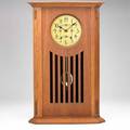 Stickley by ej audicherry wood corner clock manlius ny 2000sgerman brass movementbranded and metal tag23 12 x 15 x 9