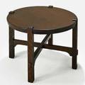 Arts  craftsoak lamp table cut down into an occasional tableunmarked17 12 x 26 dia