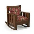 Phoenix furniture attrslatarm rocker ca 1900oak and upholsteryunmarked33 x 30 x 35