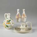 Goudafour pieces jug pair of mini vases and chamberstick netherlands ca1910markedjug 5