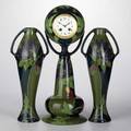 Zuidholland goudathreepiece clock garniture netherlands ca 1910markedclock 20 12