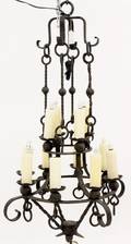 Two Tier Iron Chandelier