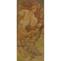 After alphonse mucha czech 18601939four art nouveau chromolithograph chocolate advertisements all framedea 12 x 5 14 sight