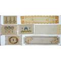 Arts  crafts textilesthirteen embroidered linens pillows table runners and place matsall unmarkedlargest runner 96 x 16