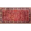 Josheghan oriental rug all over floral design on red ground 20th c largest 144 x 74