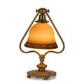 Art glass boudoir lamp bellshaped shade possibly steuben ca 1930 15 14 x 10