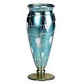 Durand iridescent footed vase with heart and vine decoration 20th c marked 12 14