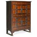 Korean chest mixed hardwoods with paneled door fronts 19th c 57 12 x 43 12 x 19 14