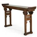 Chinese altar table hardwood with carved decoration 19th20th c 37 12 x 65 x 13