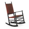 Shaker armed rocking chair hardwood frame with woven tape seat and back mount lebanon new york 19th20th c 37 x 22 12 x 26