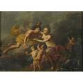 Jacopo amigoni italian 16821752 oil on canvas zephyrus and flora framed signed and titled 22 14 x 30
