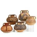 Chinese neolithic pottery five paintdecorated storage jars ca 23002000 bc tallest 5 12 provenance collection of robert ellison