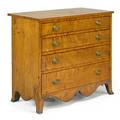 American hepplewhite chest of drawers curly maple with four drawers on french feet early 19th c 35 12 x 39 x 21